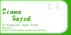 diana hajek business card